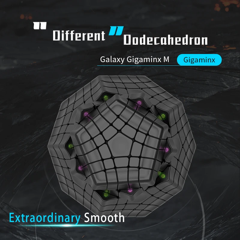 Новинка! [ECube] DianSheng Galaxy Gigaminx магнитные наклейки 5x5 магический куб Megaminx скоростная головоломка игрушка для детей