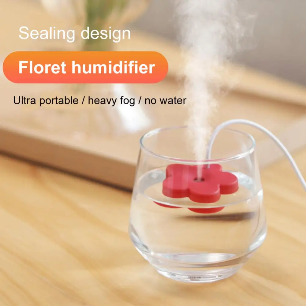 

Flower Humidifier Portable Car Air Fresher Quiet Humidification Flower Design Usb Intelligent Timing Water Mist Diffuser Mini