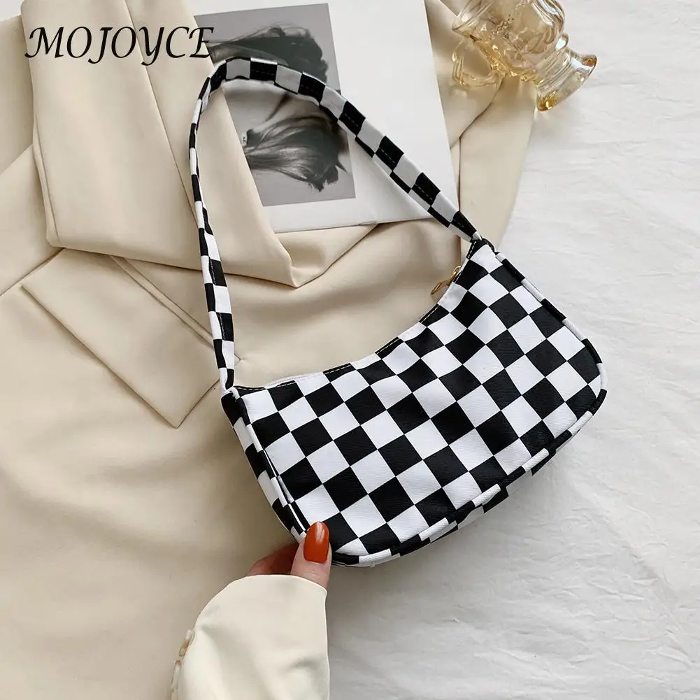 

Fashion Ladies Hobo Bags Retro Plaid Leopard Print Nylon Casual Shoulder Underarm Bag Messenger for Women Girls Shopping Handbag