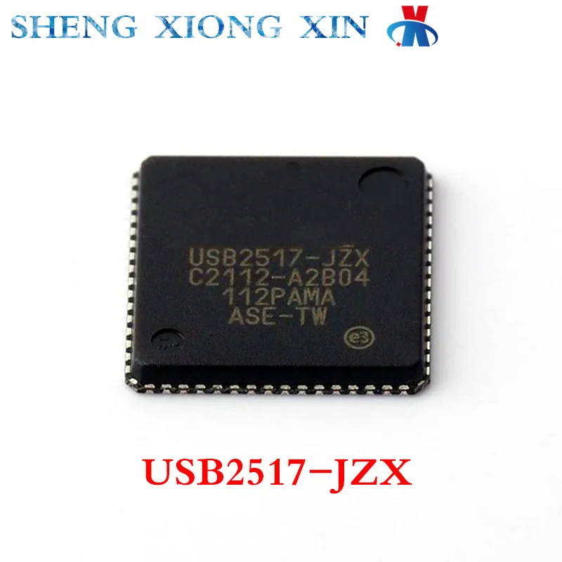 

5pcs/Lot 100% New USB2517-JZX QFN-64 USB Interface IC USB2517 2517 Integrated Circuit