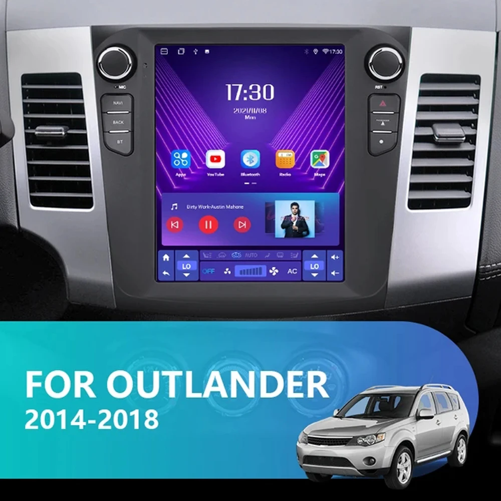 Автомагнитола 2 Din мультимедийный видеоплеер для Mitsubishi Outlander Xl 2008-2015 Citroen C-Crosser