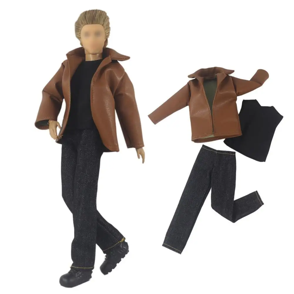 

1 Set Doll Men Clothes Outfit Leather Clothes For 12 Inch Ken Doll Many Style For Choice