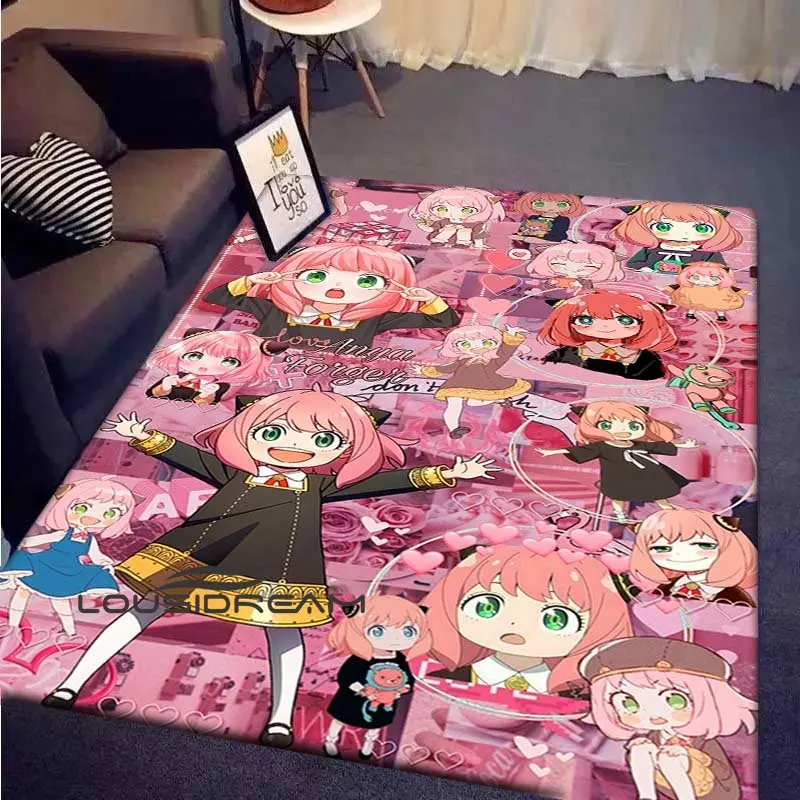 SPY × FAMILY Japanese Anime Cartoon Cute Girl Carpet Children's Game Mat Living Room Bedroom Floor Mat Anti Slip Home Decoration