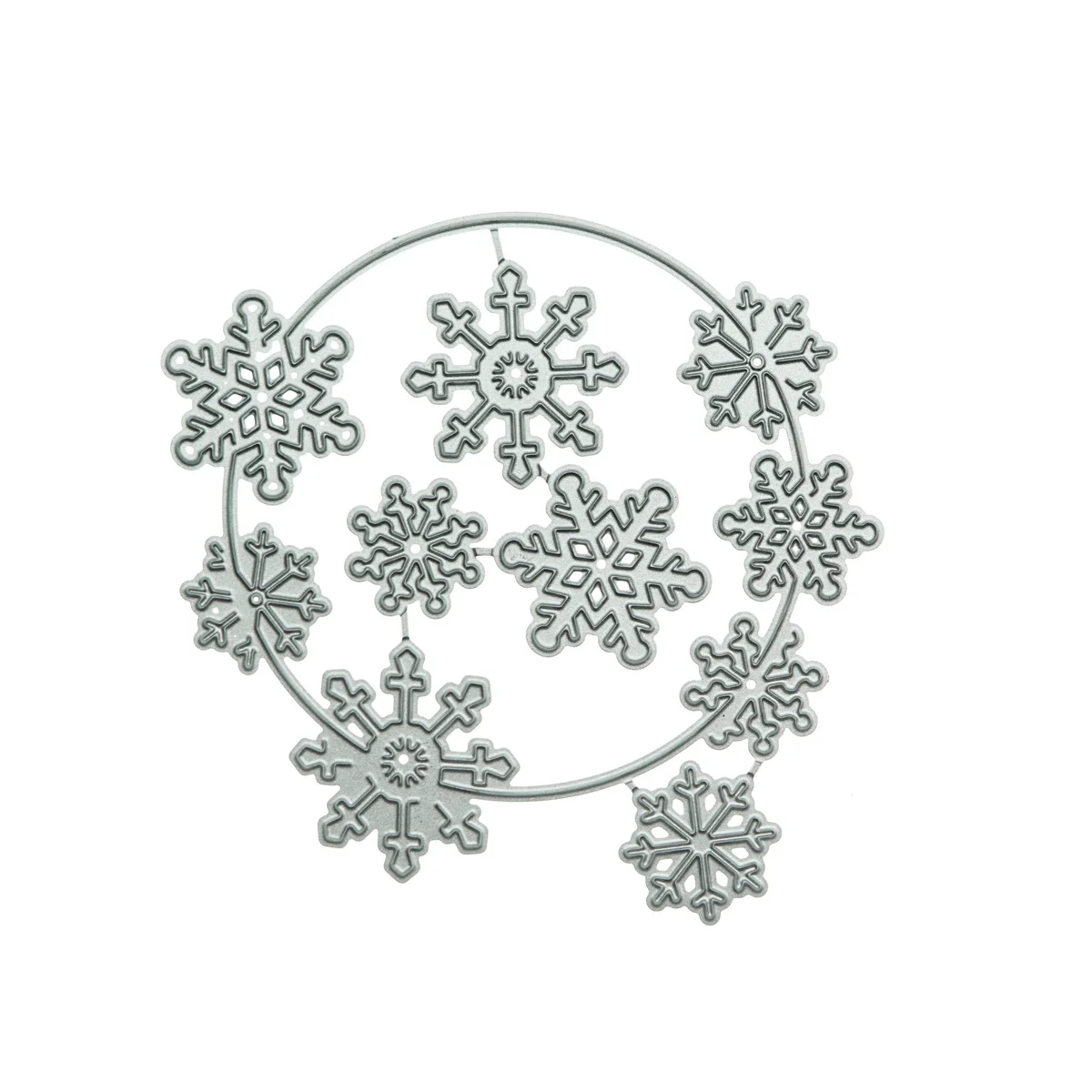 Обложка Скрапбукинг снег Снежинка венок узор металлические Вырубные штампы