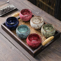 pinny 135ml ceramic tumbler kung fu tea cup kiln change color glaze teacups heat resistant drinkware