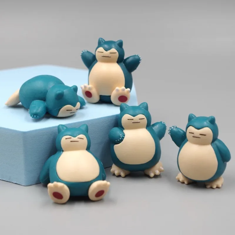 

Animation Pokemon Figure GK Snorlax Pocket Monster Anime Action Kawaii Doll 3cm PVC Children Gift Desktop Collection Toys