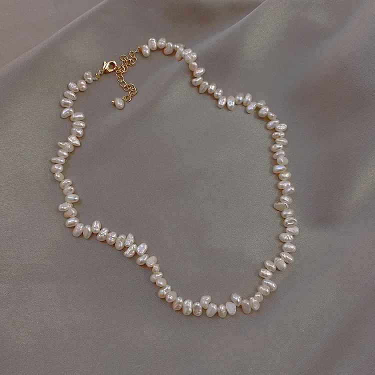 

Baroque millet freshwater pearl necklace femininity fashion irregular pearl clavicle chain female
