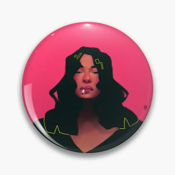 

Pink Customizable Soft Button Pin Jewelry Creative Clothes Gift Women Badge Hat Decor Brooch Metal Lover Fashion Cute Funny