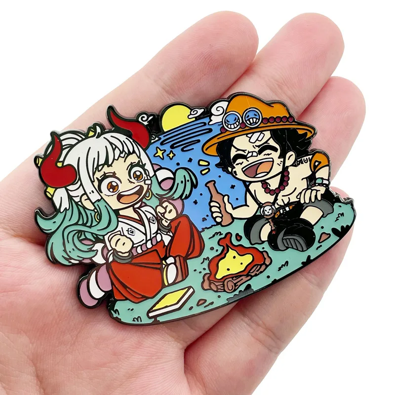 Аниме One Piece Portgas · D Ace эмалевые булавки собирать пиратского корабля обезьяны