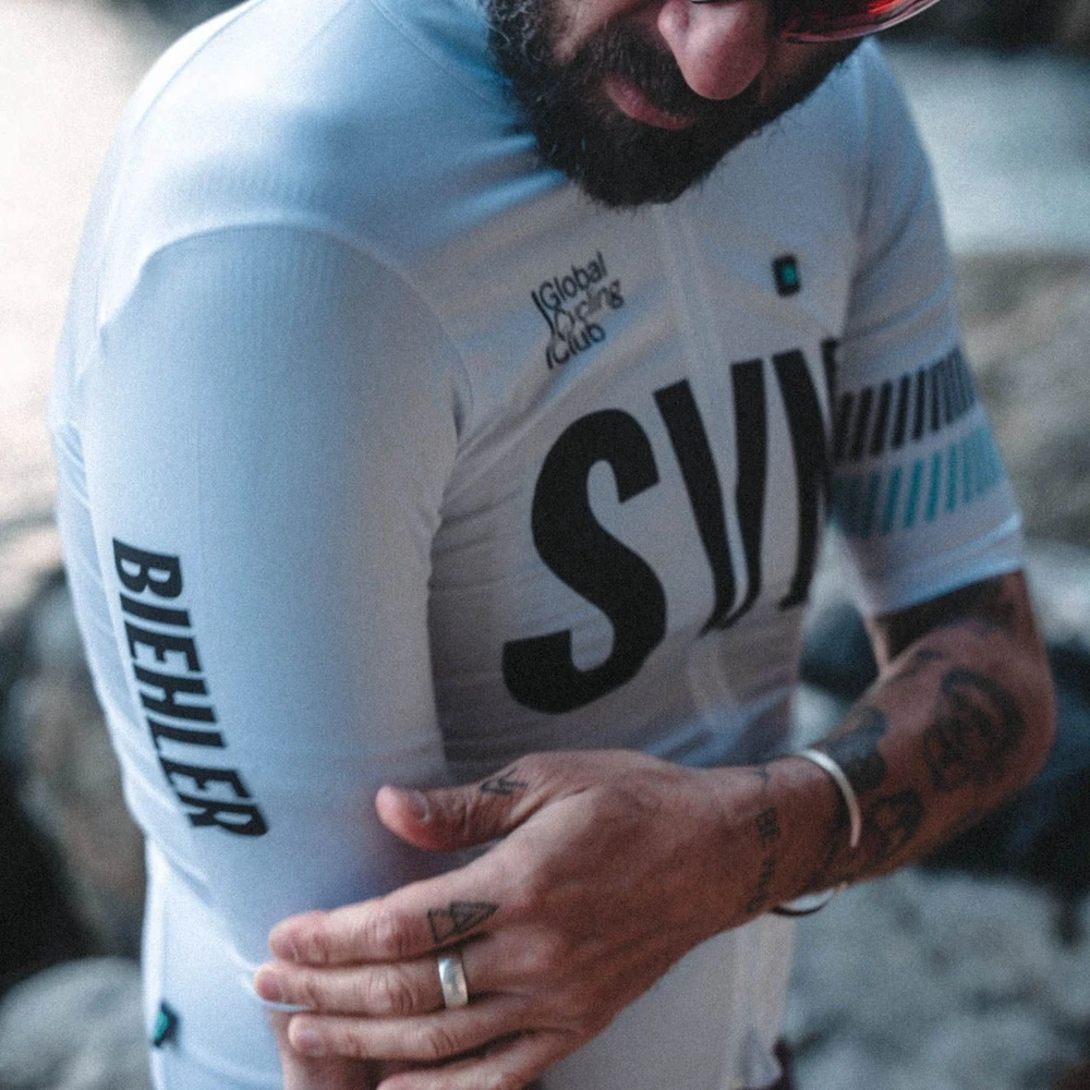 

Белая классическая велосипедная одежда, дышащая и быстросохнущая велосипедная одежда, летняя рубашка для дорожного велосипеда