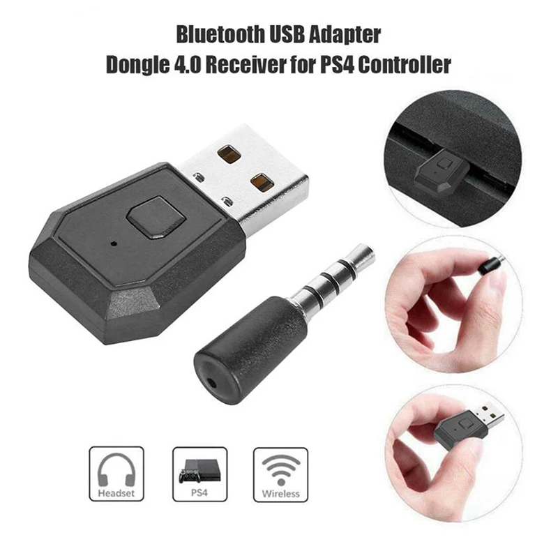 PS4 Bluetooth dongle USB BT 3.5mm adapter for Play Station Stable Performance Hooking of Bluetooth Earphone Speaker etc enlarge