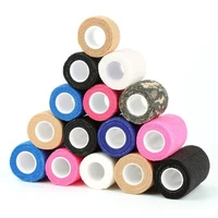 3 rolls 4 5m color sports self adhesive elastic bandage wrap tape for knee support pad finger ankle palm shoulder
