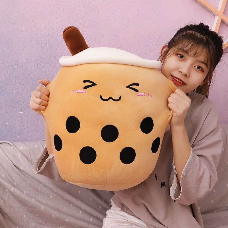 Милая плюшевая игрушка Boba с молочным чаем 24 см мягкая кукла подушка для чашек