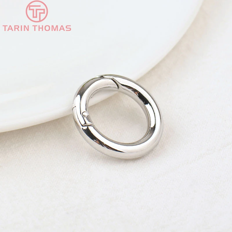 (3293)4PCS 15MM 20MM 24K Gold Color Brass Round Connector Clasps for Charms Pendants High Quality DIY Jewelry Making Findings | Украшения и