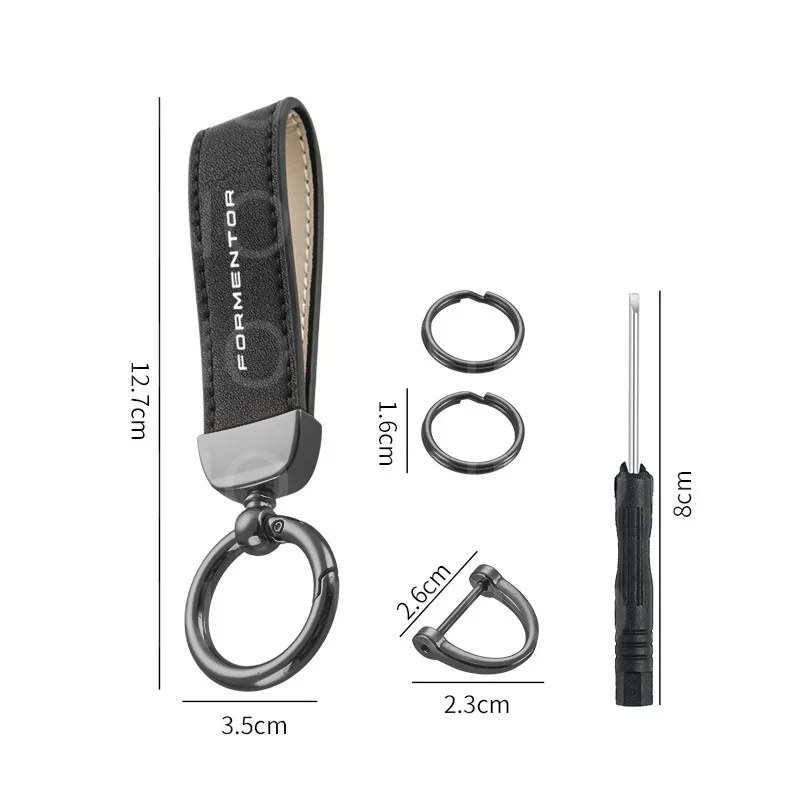 

Кожаный Автомобильный Брелок-пряжка для cupra formentor, вращающийся на 360 градусов брелок-Подкова, аксессуары для стайлинга автомобиля