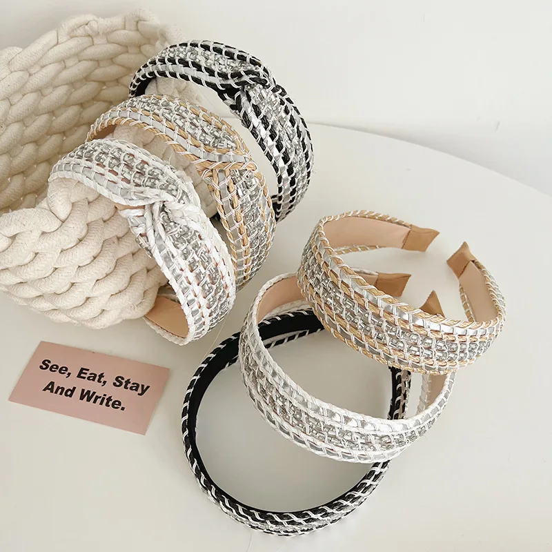 

Новинка, модная богемная повязка для волос, Женская Высококачественная повязка на голову, Классическая повязка для волос стразы, аксессуар...