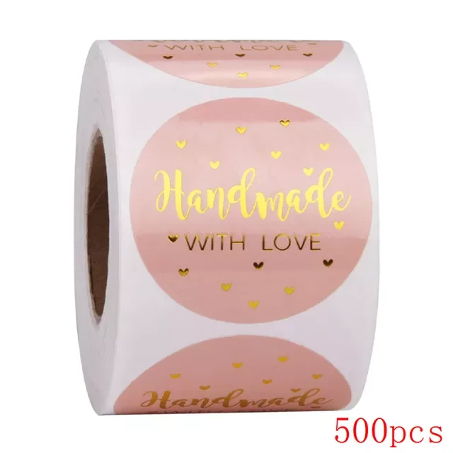 50-500 шт. наклейки ручной работы с надписью with Love |