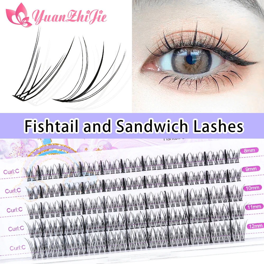 

MASSCAKU Spikes Cluser Premade Fans Volume Lashes Extensions DIY Eyelashes Extensions Supplies