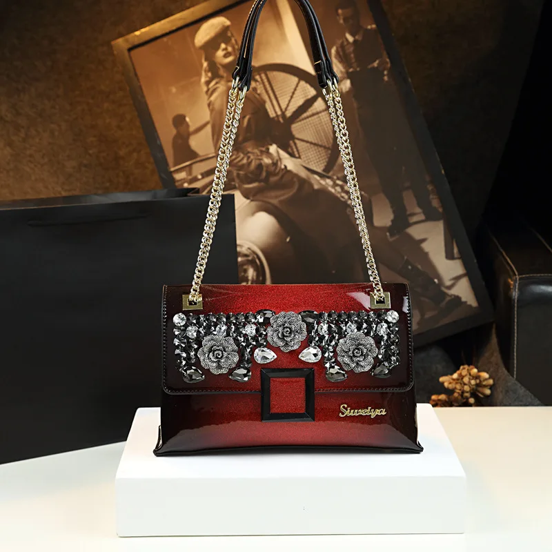 

Винтажная дизайнерская дамская сумочка на плечо, с откидным клапаном и цепочкой, Gg Sac Luxe, 2022