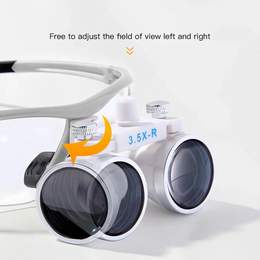 3 5X den tal Хирургические бинокулярные лупы Очки-лупа 420 мм для светодиодных головных