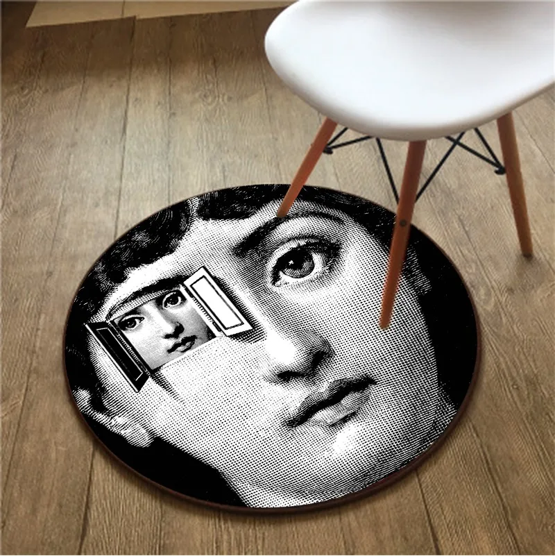 Бархатный круглый ковёр для гостиной