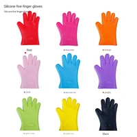 baking tools five finger heart shaped silicone gloves microwave oven gloves microwave oven oven gloves silicone baking tool