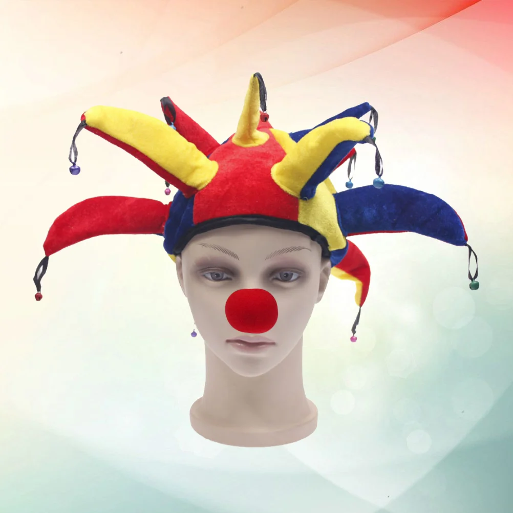 

Clown Hat Kids Nose Carnival Cosplay Party Red Noses Costume Cap Hats Novelty Decoration Supplies Adult Fancy Accessories