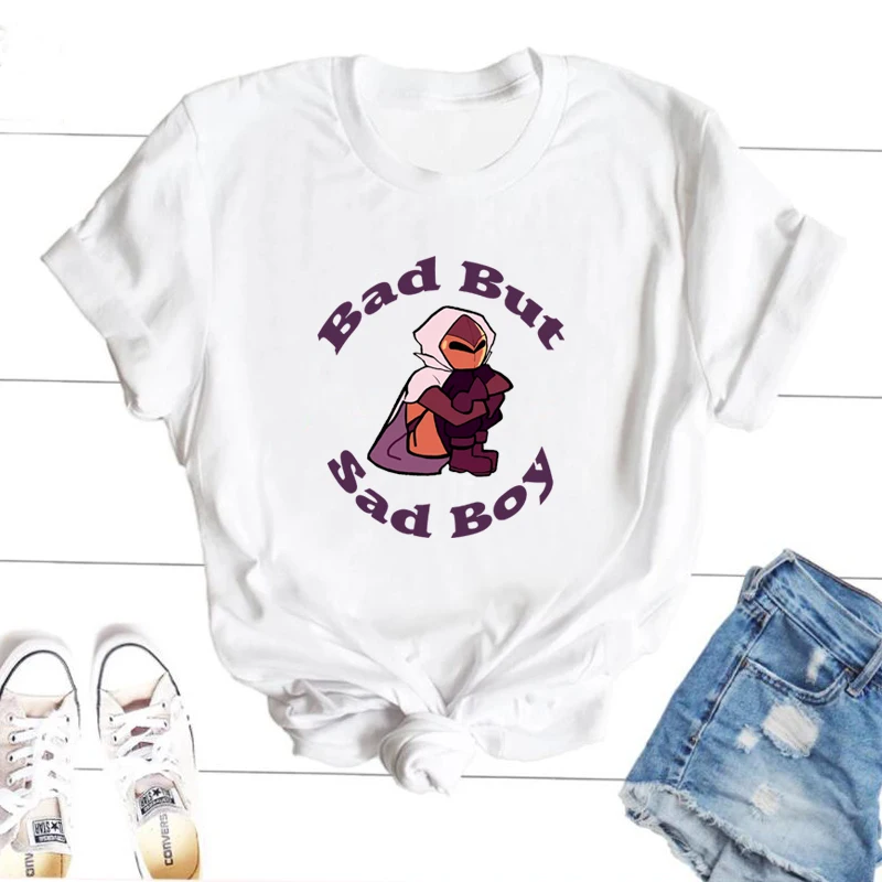 

Bad But Sad Boy Golden Guard T Shirts Anime Cartoon The Owl House Short Sleeve T Shirt Women Men Casual Graphic Tshirt Y2k