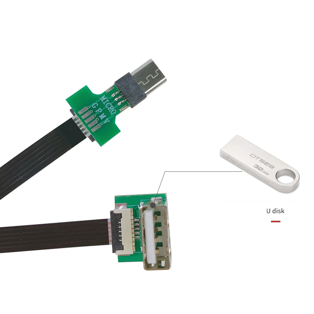 

Электронный разъем для преобразования Micro USB в USB-разъем 2,0 штекер или U-диск