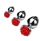 Роза, цветок, нержавеющая сталь, анальная бусина, флирт, игрушки для женщин, высокая полировка, Анальная пробка, игра для взрослых