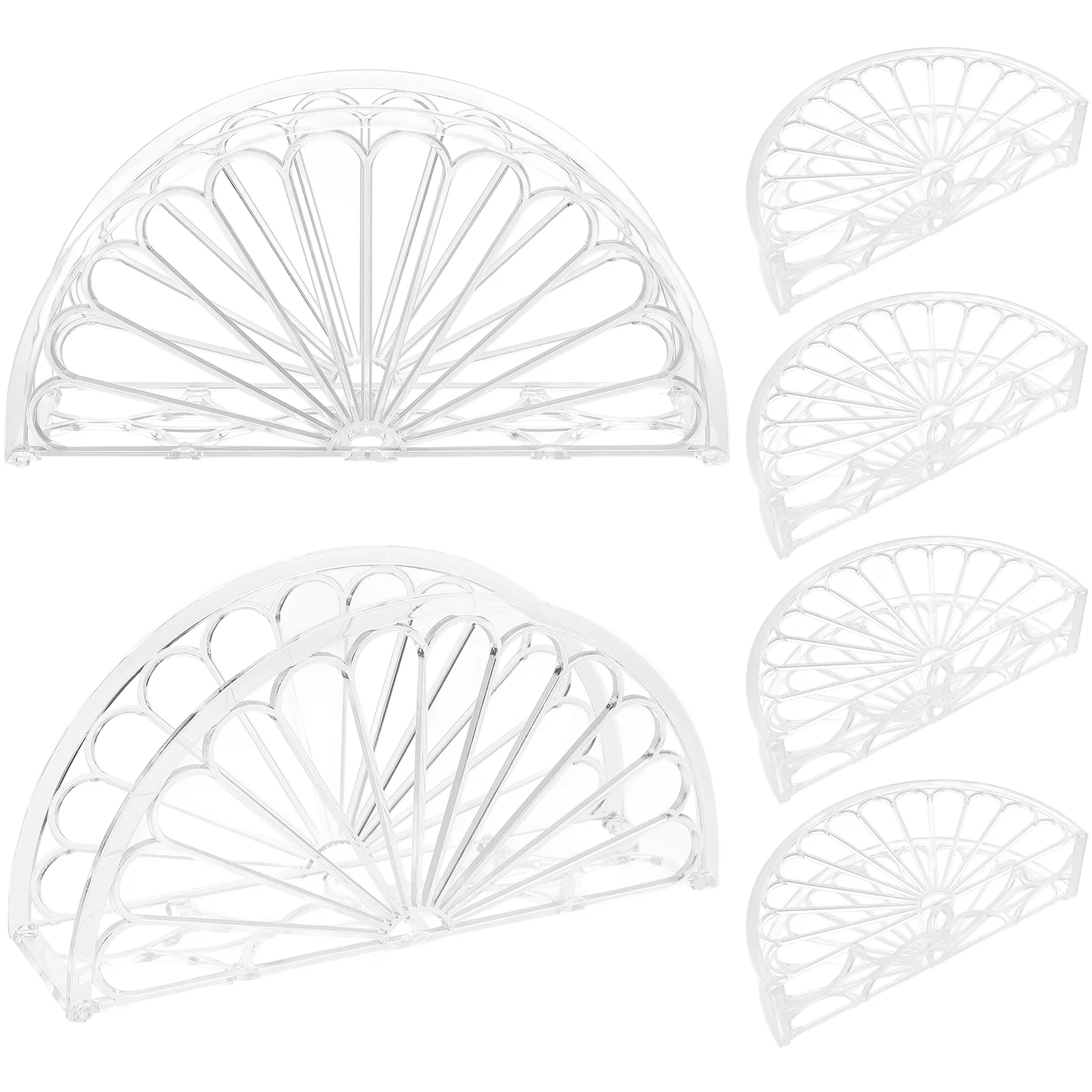 6 Pcs Orange Segment Napkin Holder Modern Clear Towel Racks Vintage Table Storage Tray Bathroom Drink Dispenser
