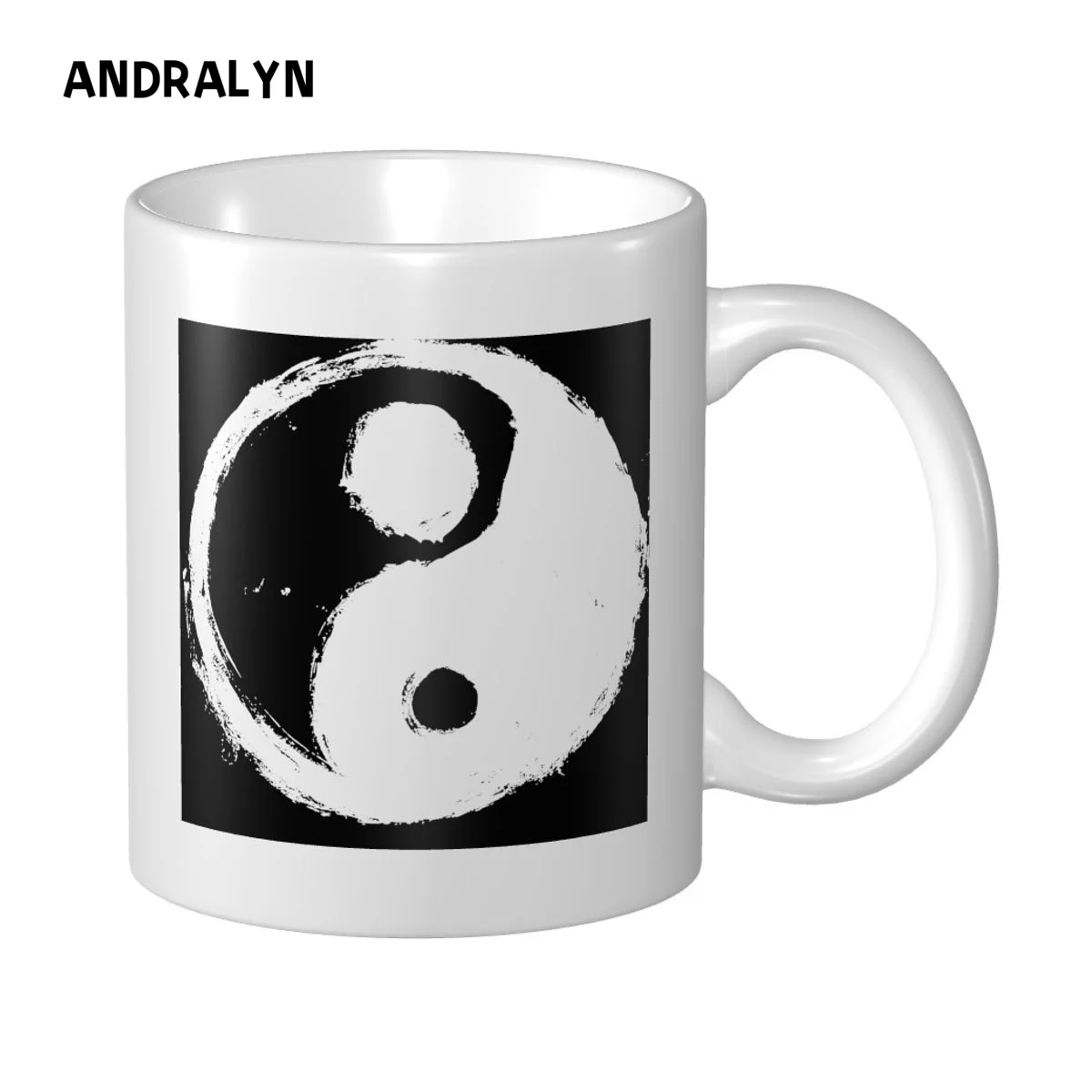 

Taiji Yin Yang Cross Mug 330ml Ceramic Creative Milk Tea Coffee Mugs Funny Friends Birthday Gift