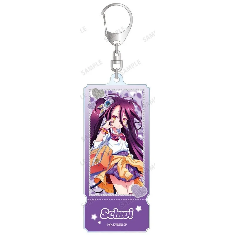 Фото Брелок-подвеска из акрила NO GAME NO LIFE 15 см: Шви, Широ, Джирриль, Изуна, Хацусе. Изысканные товары, подарки для фестивалей. №2