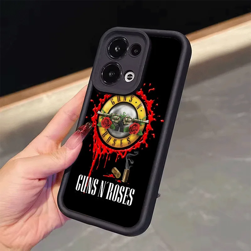 Фото Противоударный чехол для телефона Band G-Guns N R-Roses для Xiaomi Redmi Note 12 13 14 15 Pro Plus 12S 11S 10S 4G 11T 5G, силиконовый чехол №4