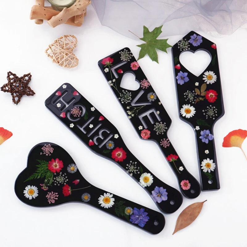 DIY кристаллическая форма для эпоксидной смолы лопасти ракетка зеркало