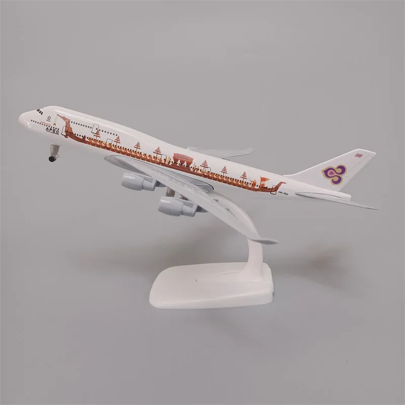 Модель самолета 20 см Air Thai Thailand B747 Airlines Boeing 747 Dragon Boat Airways из металлического сплава