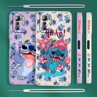 cartoon lilo stitch for xiaomi redmi note 11t 11 11s 10t 10 9t 9s 9 8t 8 7 6 5 pro liquid left rope phone case cover