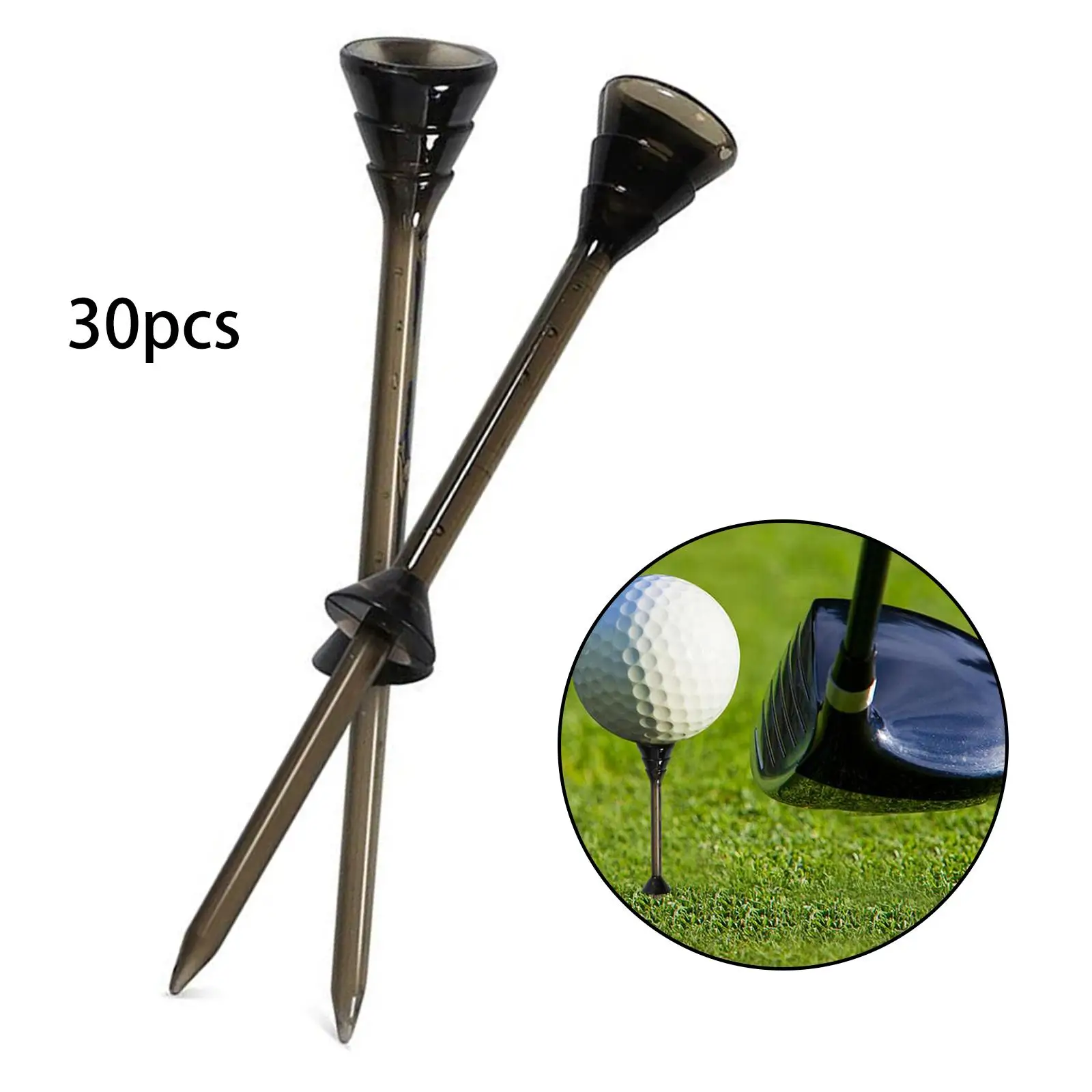 

30Pcs Golf Club Tees Long 83mm Accessory Training Unbreakable Training Practice Professional Beginner Stable Golf Down Tees