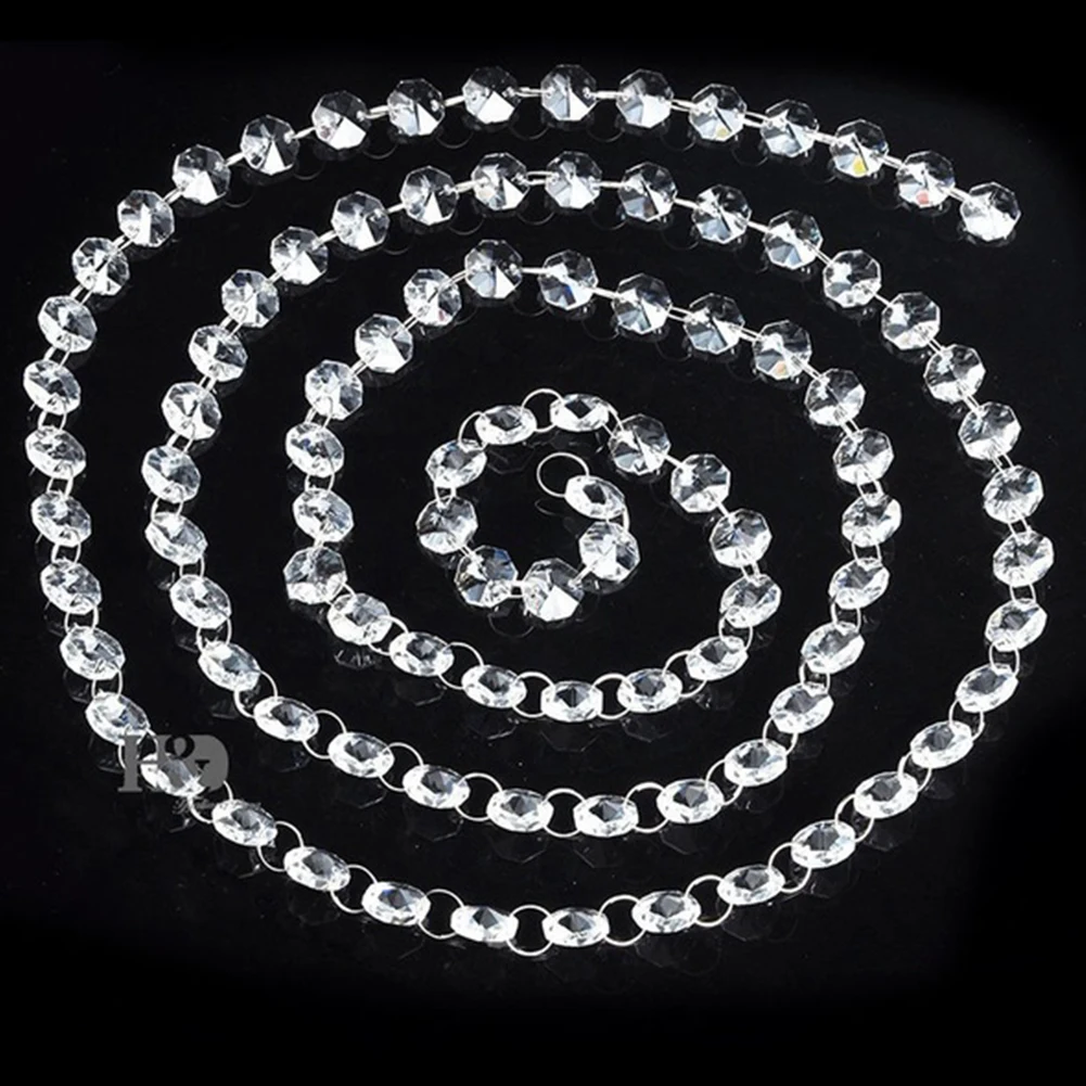 

1m Garland Strand Hanging Crystal Glass Bead Curtain Diamond Chains Party Tree Centerpiece DIY Party Decor Decor