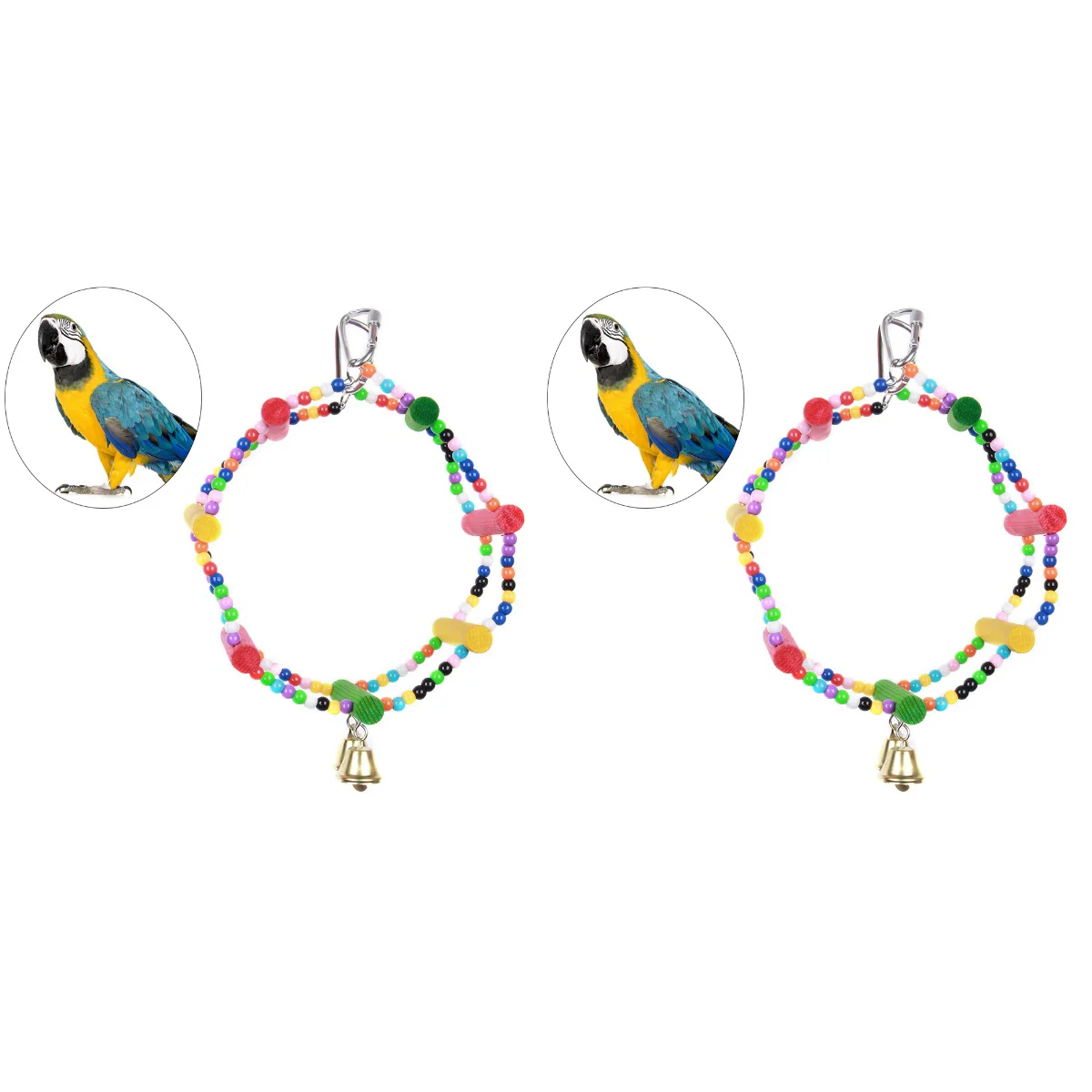 

2 шт., разноцветные Круглые качели для восхождения птиц