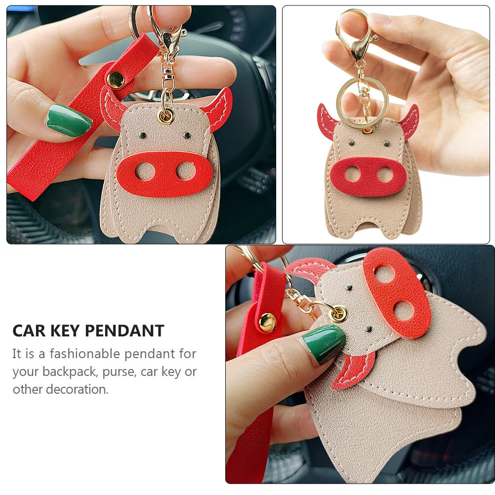 Gift Car Key Pendant Accessory PU Chain Decor Ring Bag Decoration Lovers Backpack Accessories