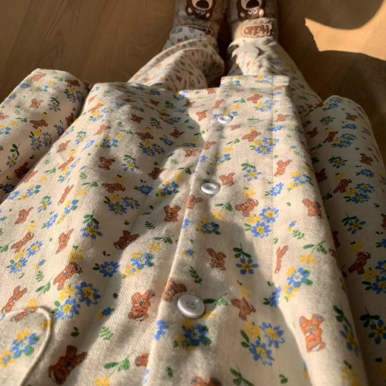 Новинка осени 2024 милые брюки из чистого хлопка с длинными рукавами пижамы