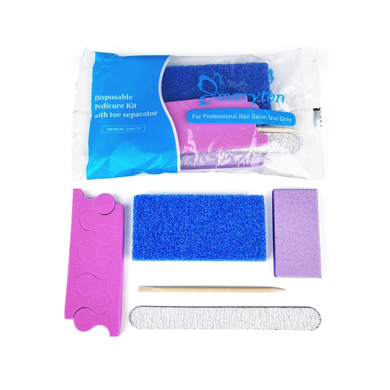 200Sets Disposable Disposal Pedicure Kits UV Gel Polishing for Manicure Care False Nail Art Grinding Buffer Nails Trimming Tools