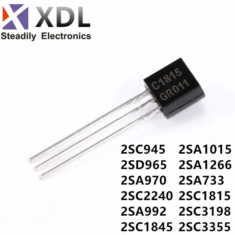 

100 pcs 2SA1015 2SA1266 2SA733 2SC1815 2SC3198 2SC3355 2SC945 2SD965 2SA970 2SC2240 2SA992 2SC1845 A1015 C1815 New Original