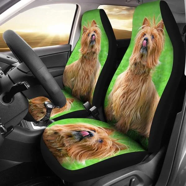 Cute Australian Terrier Dog Print Car Seat Covers 2pcs