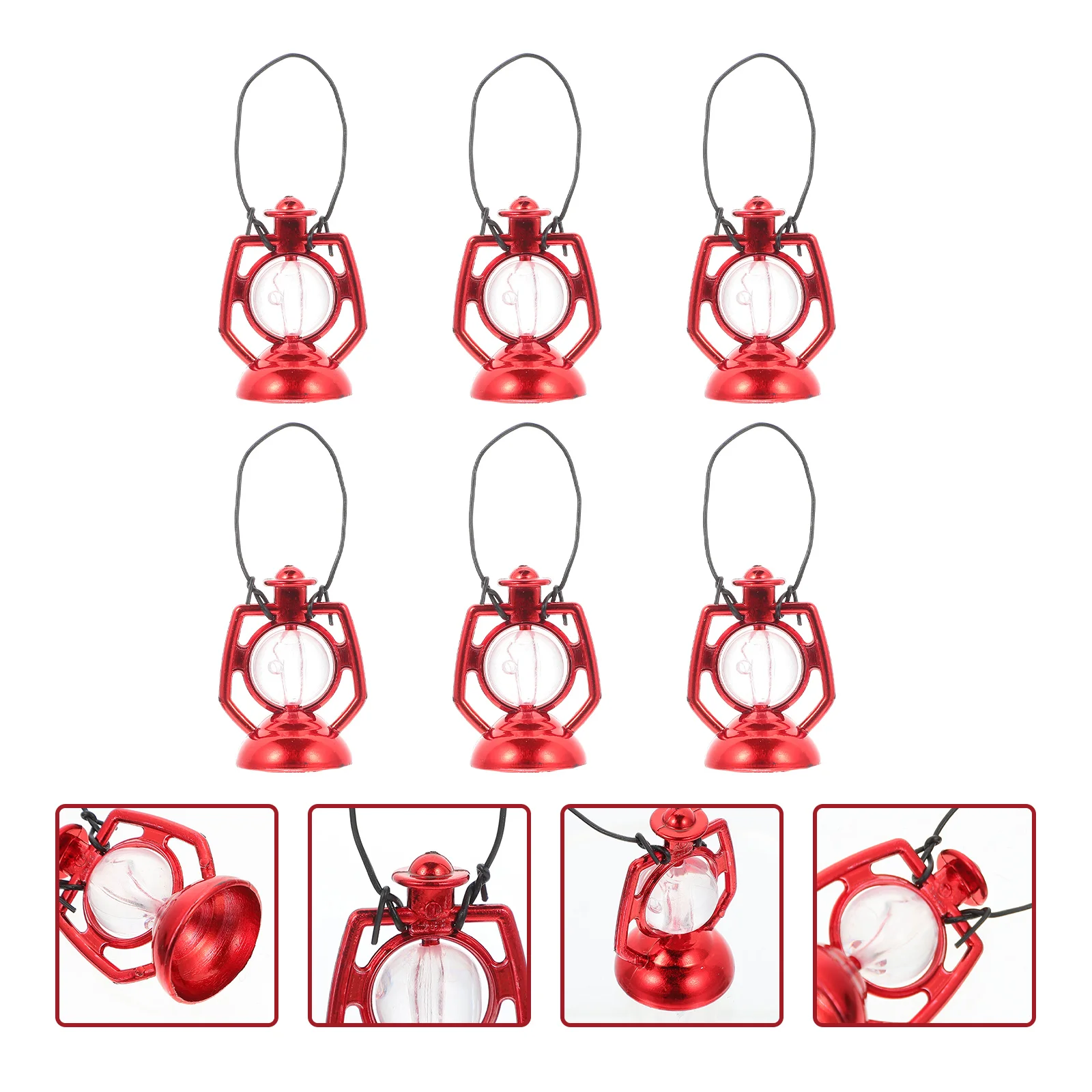 6 шт. игрушечный домик керосиновая лампа крошечный комплект миниатюрные