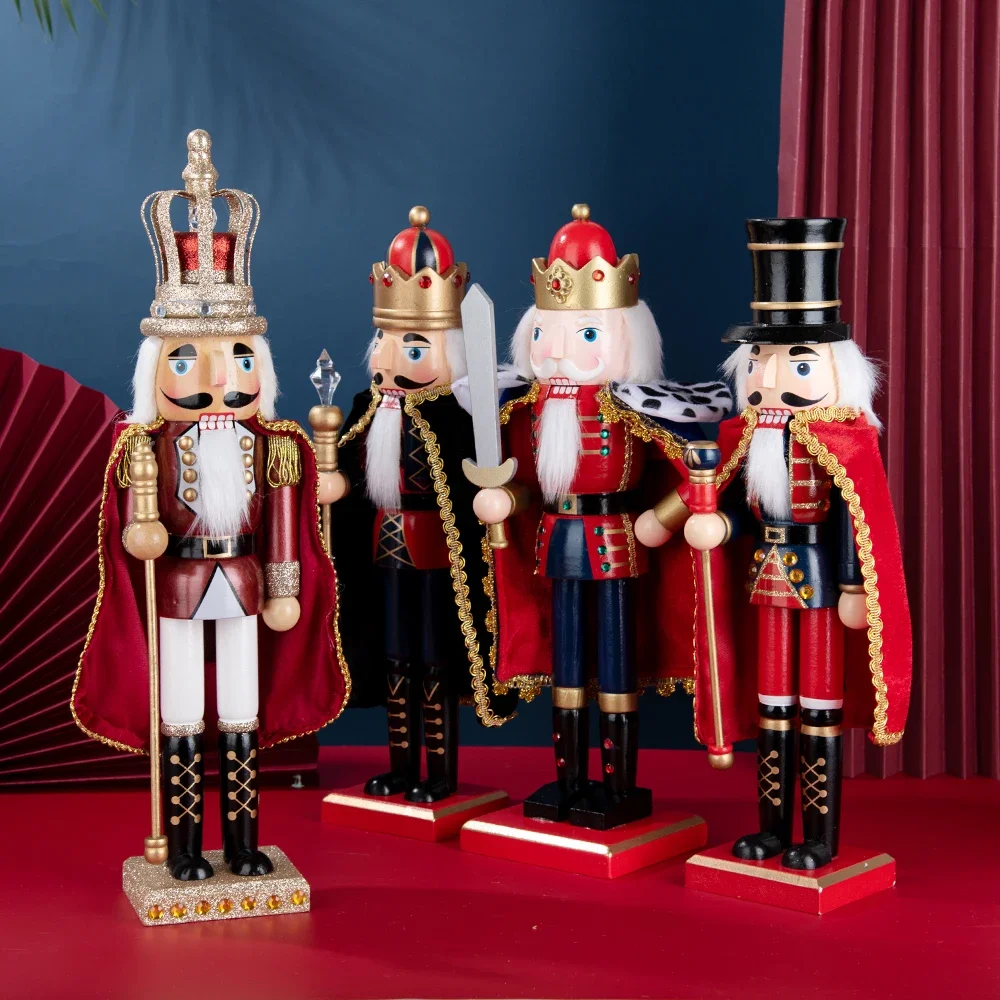 Рождественская искусственная кукла плащ король деревянная грецкий орех