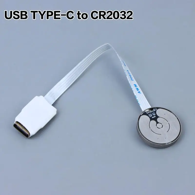 Фото Адаптер USB-C для батареи CR2032, широкий диапазон входного напряжения 5-30В, прочный тонкий FFC-кабель для открывателей гаражных ворот и пультов ДУ телевизоров №1