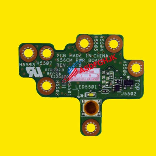 Оригинальная плата переключателя кнопки питания для ASUS S56C K56C S550C A56C K56CB S550CB S550CM