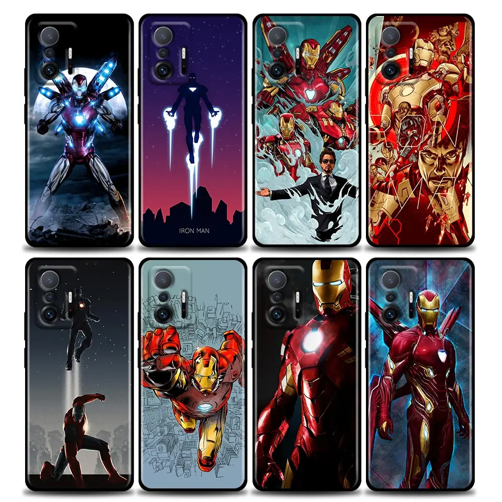 

Phone Case for Xiaomi Mi 11i 11 12 11X 11T Poco X3 NFC M3 Pro F3 GT M4 Silicone Case Funda Capa Shell Cover Marvel Hero Iron Man